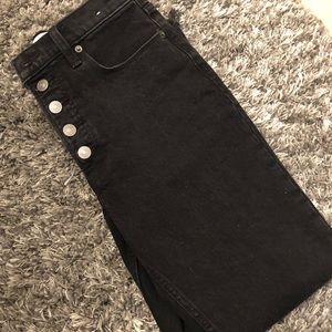 Abercrombie The Skinny High Waisted Black Jeans